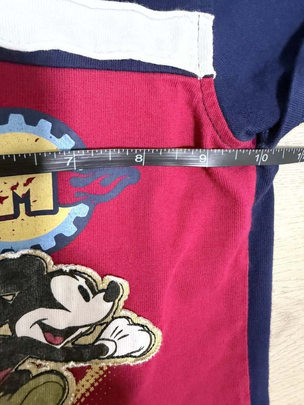 Disney Original Mickey T-Shirt Size 18M Racing Team 28 Blue Red - Picture 6 of 8